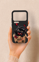 Xiaomi Mi 17 Pro 5G Uyumlu Hello Cat Desenli Silikon Kılıf