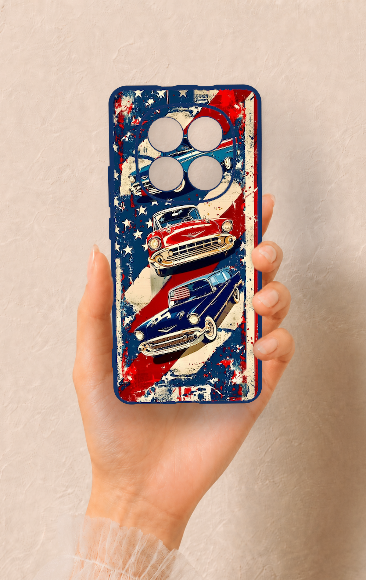 REDMİ NOTE 15 4G Uyumlu Amerikan Chevrolet Desenli Silikon Kılıf