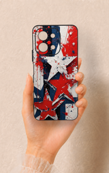 Vivo Y28 Uyumlu Star Flag Desenli Silikon Kılıf