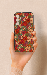 Samsung M34 Uyumlu Pastel Çiçek Bahçesi Desenli Silikon Kılıf
