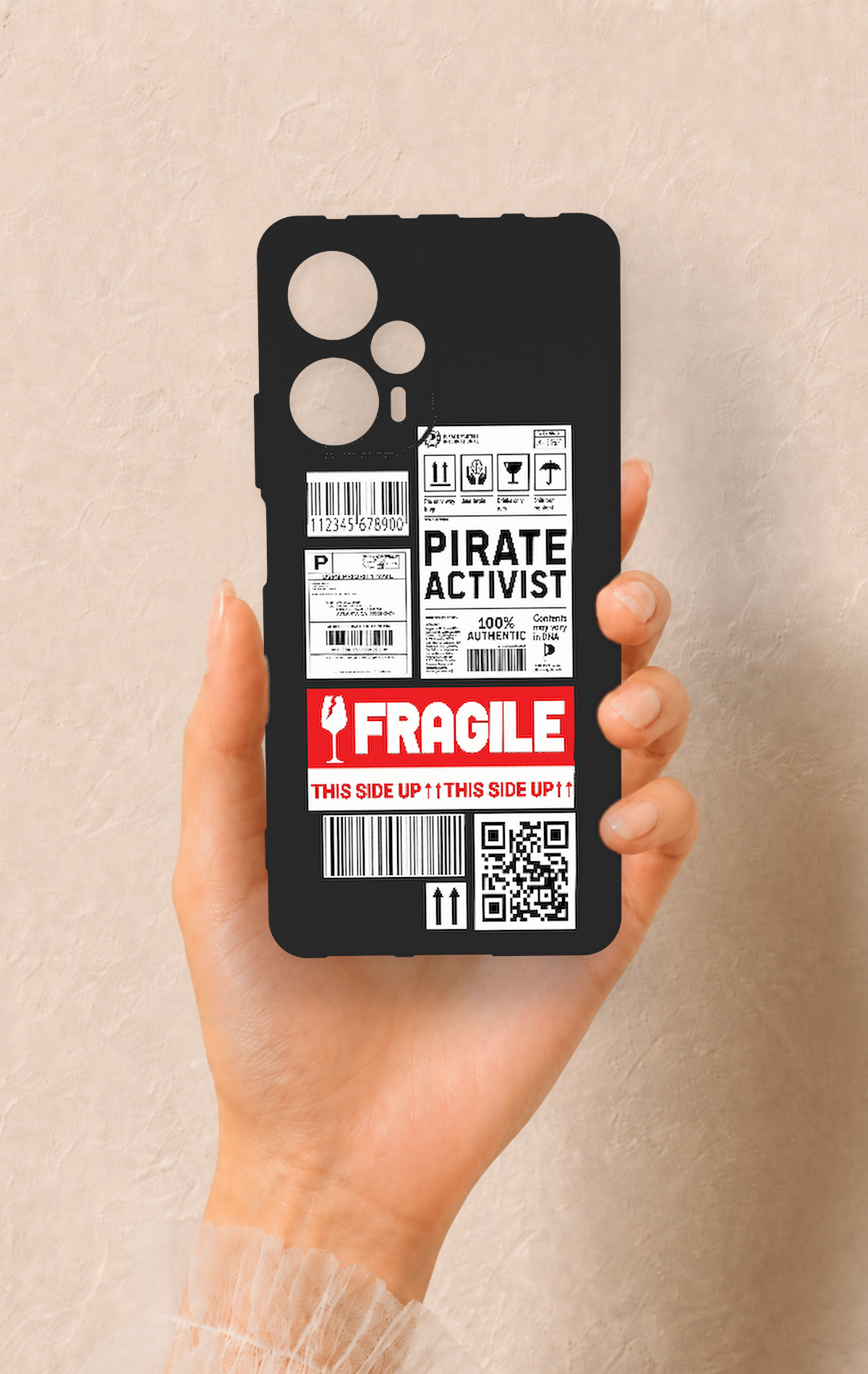 Poco F5 Uyumlu Fragile Desenli Silikon Kılıf