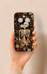Xiaomi Mi 17 Ultra Uyumlu Çiçek İskelet Desenli Silikon Kılıf