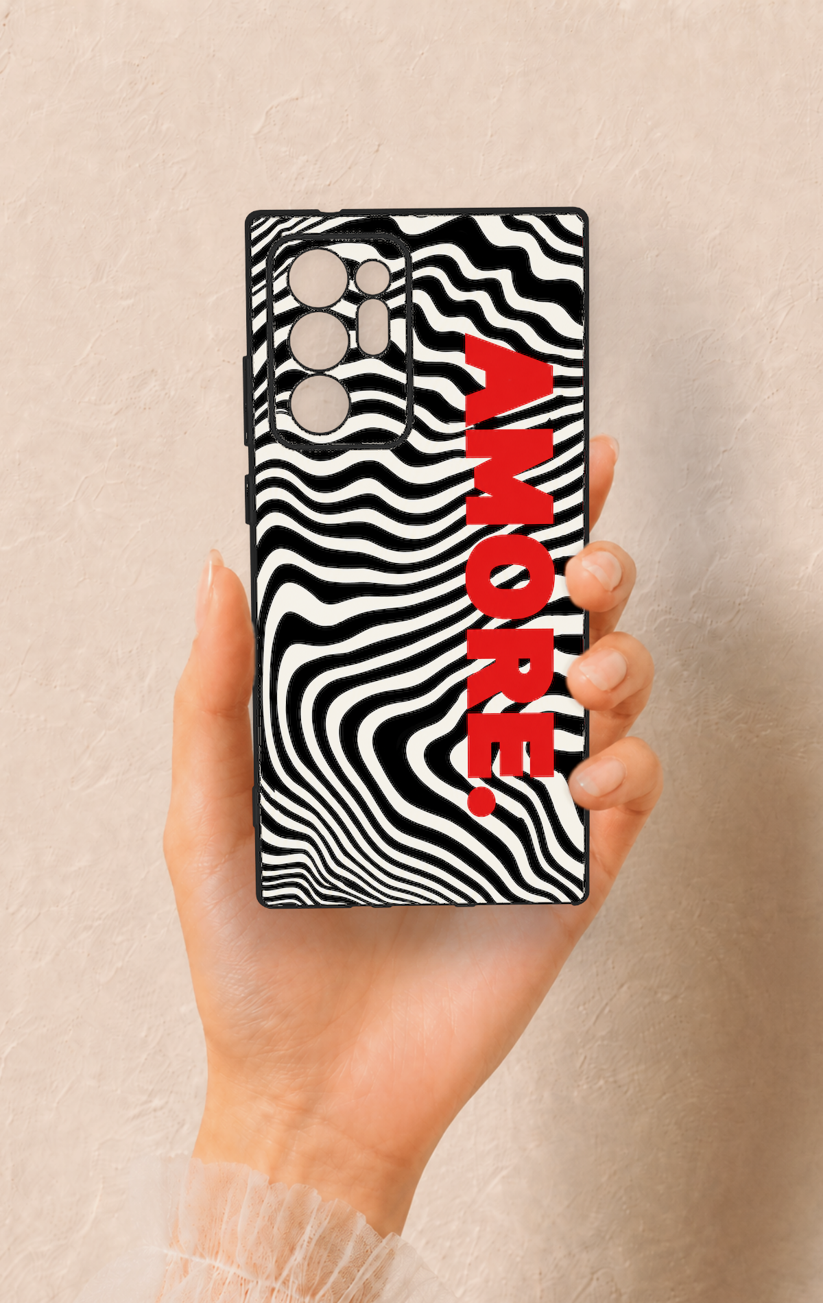 Samsung Note 20 Ultra Uyumlu Zebra Amore Desenli Silikon Kılıf