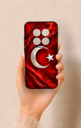 Redmi Note 15 Pro 5G Uyumlu Türk Bayrağı Desenli Silikon Kılıf