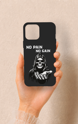 iPhone 12 Pro Max Uyumlu No Pain No Gain Desenli Silikon Kılıf