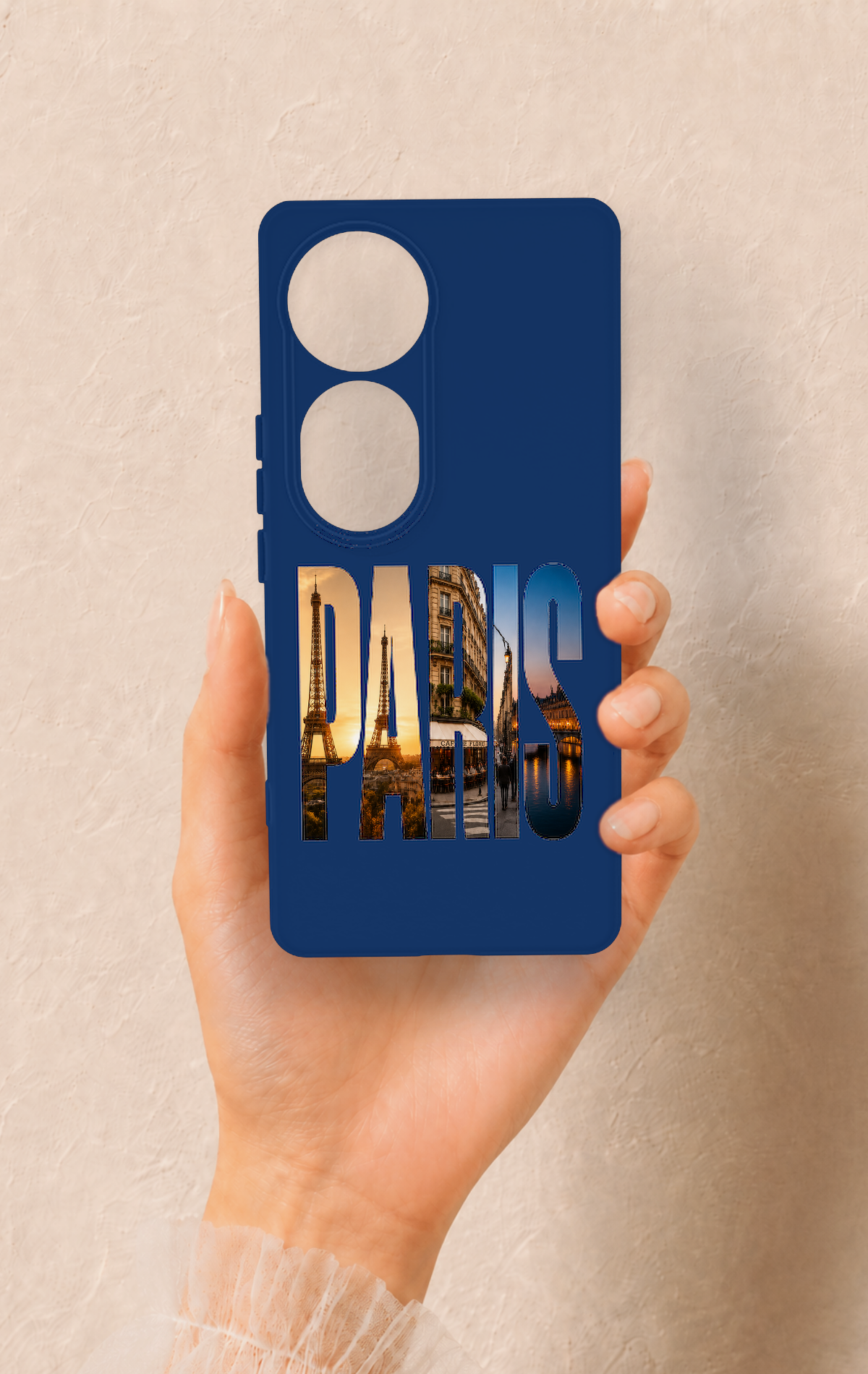 Vivo V40 Uyumlu Paris Desenli Silikon Kılıf