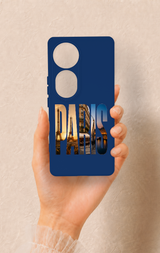 Vivo V40 Uyumlu Paris Desenli Silikon Kılıf
