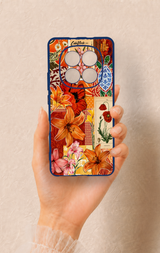 REDMİ NOTE 15 4G Uyumlu Turuncu Zambak Desenli Silikon Kılıf