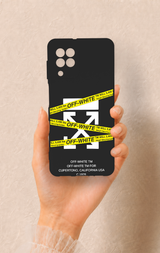 Samsung A22 Uyumlu Off White Desenli Silikon Kılıf