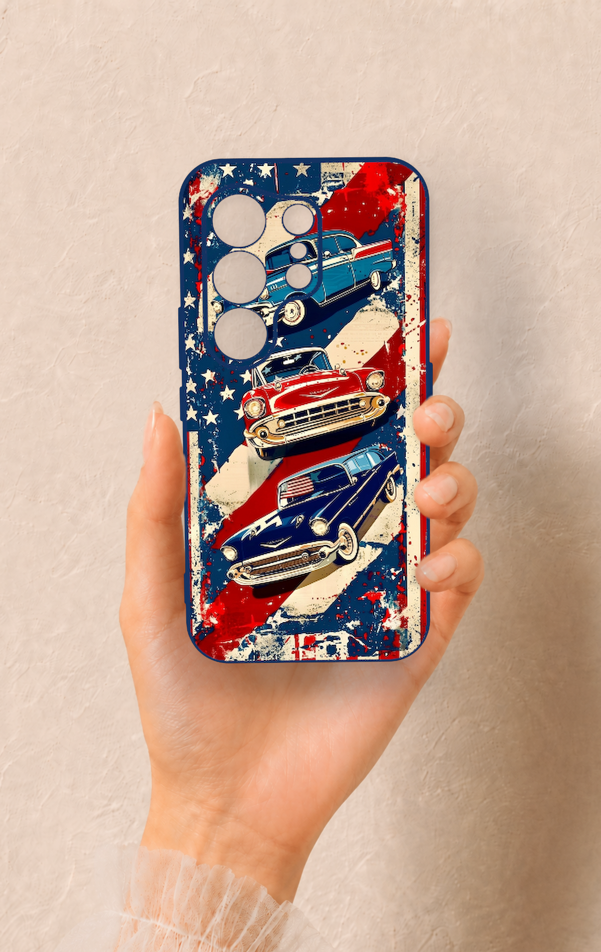 Tecno Camon 50 Uyumlu Amerikan Chevrolet Desenli Silikon Kılıf