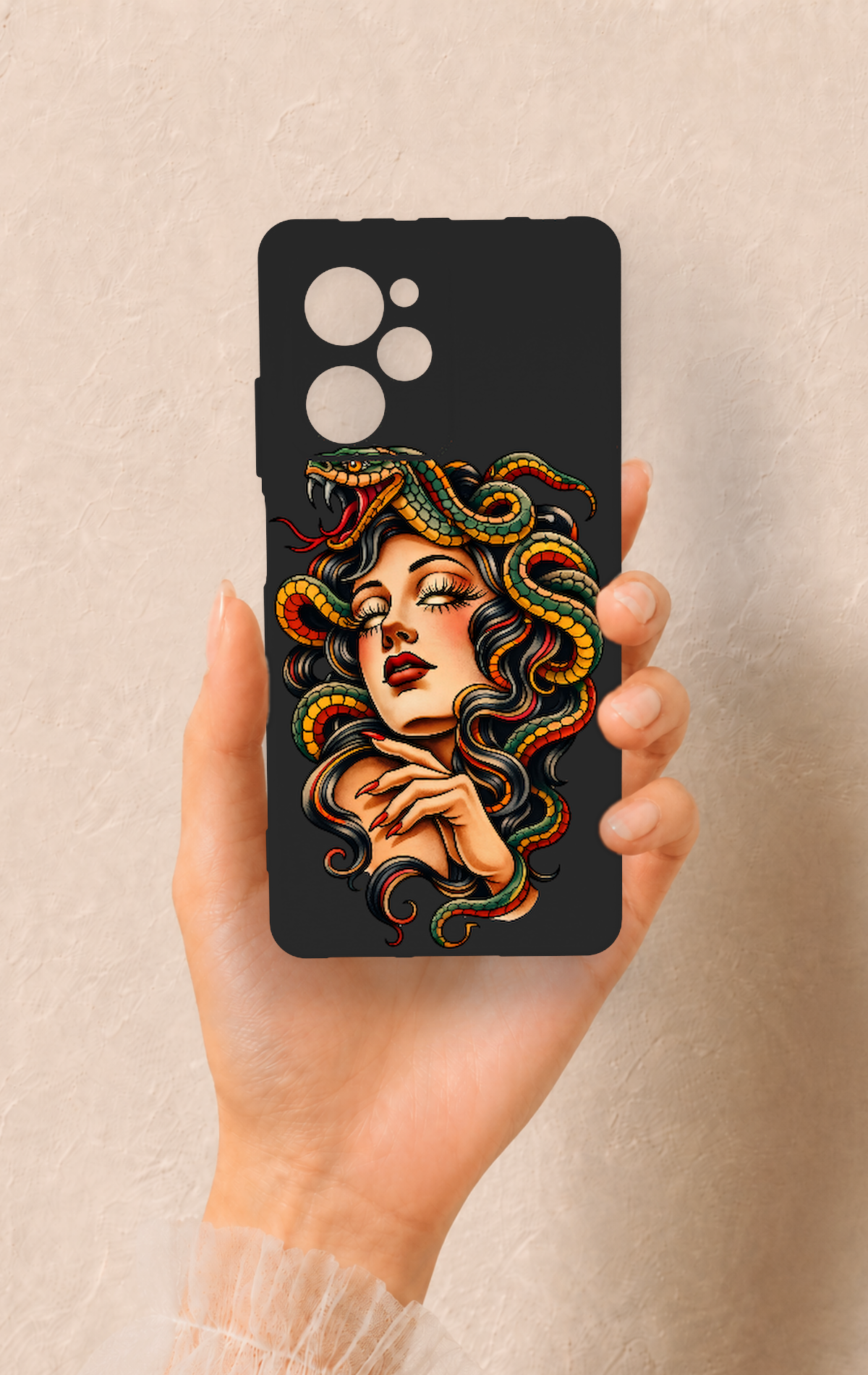 Poco X5 Pro Uyumlu Medusa Desenli Silikon Kılıf