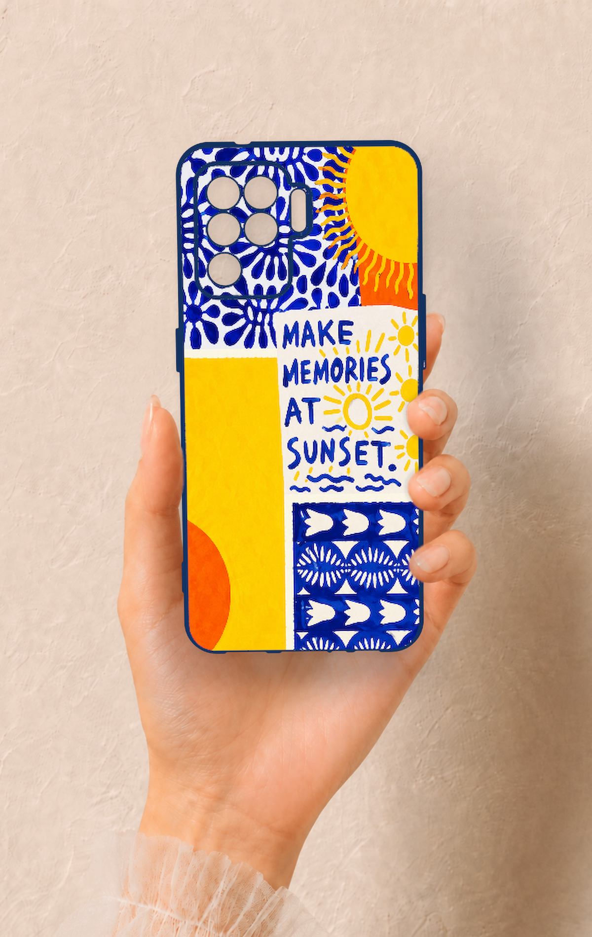 Oppo Reno 5 Lite Uyumlu Sunset Desenli Silikon Kılıf