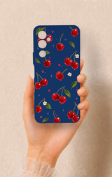 Tecno Pova Neo 2 Uyumlu Kiraz Papatya Desenli Silikon Kılıf