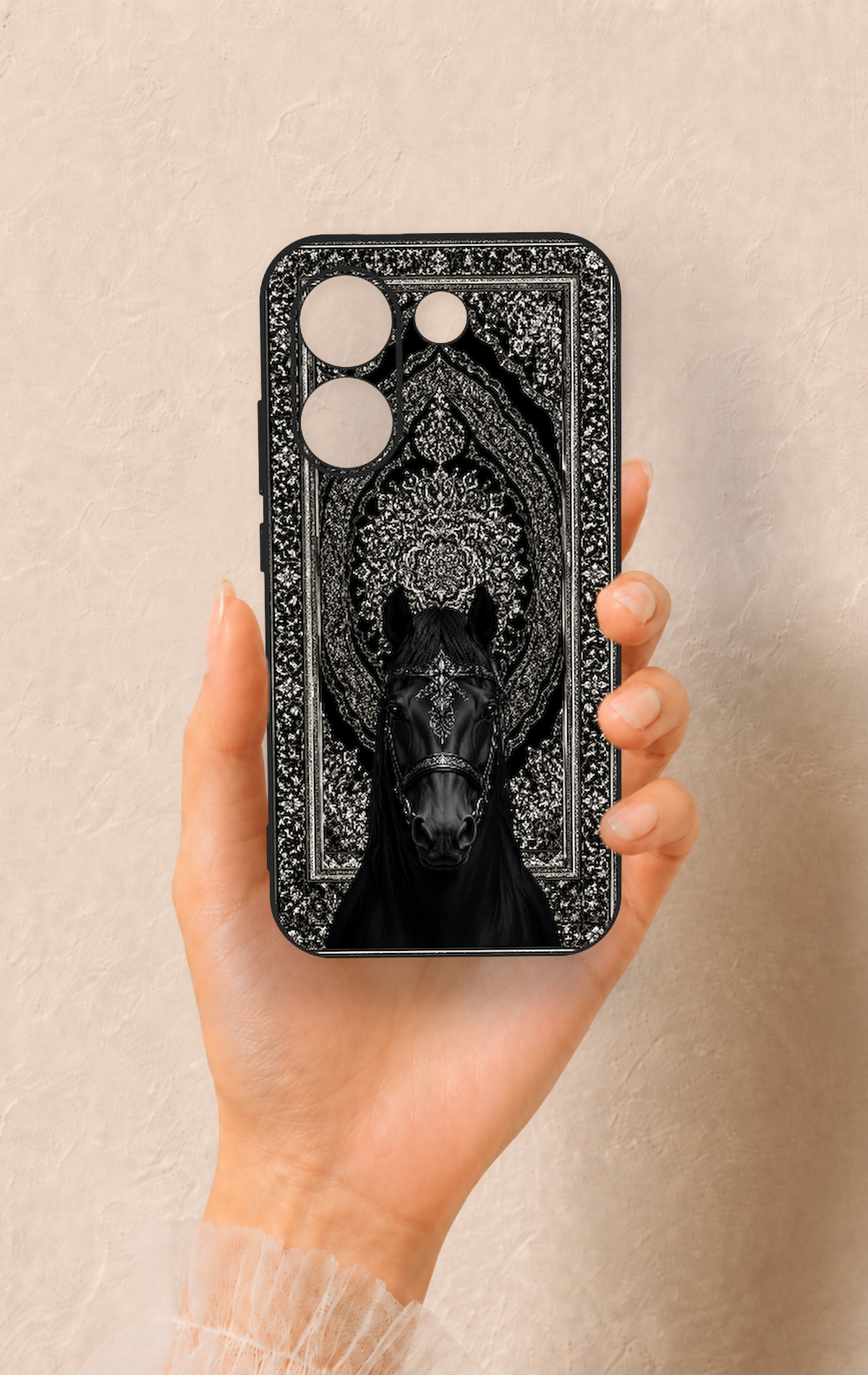 Poco X8 Pro Uyumlu Etnik At Figürü Desenli Silikon Kılıf