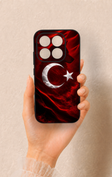 Xiaomi Mi 17 5G Uyumlu Kurt Türk Bayrağı Desenli Silikon Kılıf