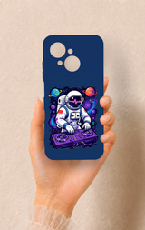 Tecno Spark Go1 Uyumlu Astronot DJ Desenli Silikon Kılıf