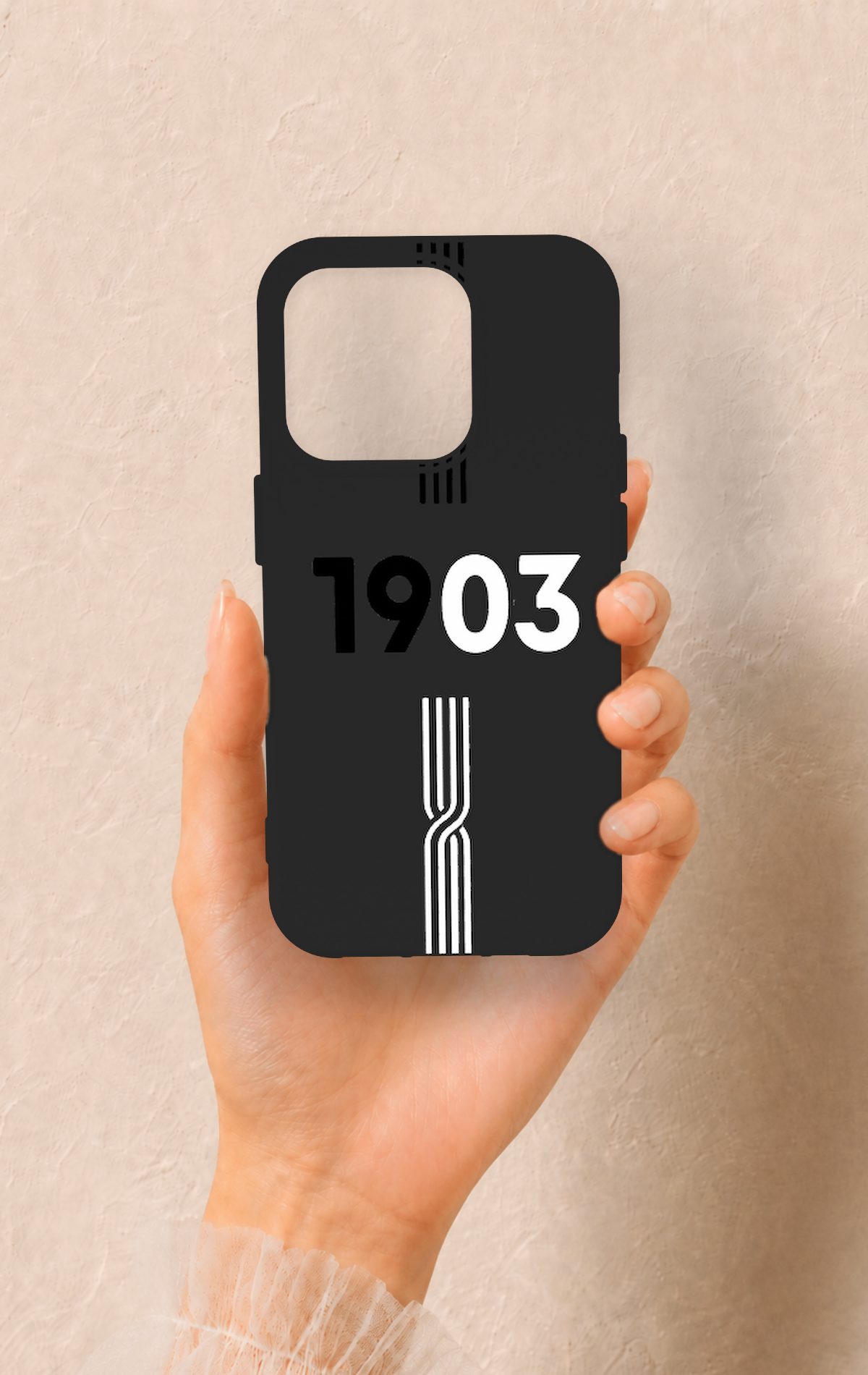 iPhone 15 Pro Uyumlu 1903 Kemer Desenli Silikon Kılıf