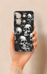 Redmi Note 13 Pro 5G Uyumlu Kuru Kafa Desenli Silikon Kılıf