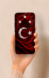 Honor Magic 8 Lite Uyumlu Kurt Türk Bayrağı Desenli Silikon Kılıf