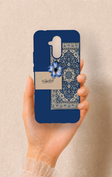 Huawei Mate 20 Lite Uyumlu Mavi Etnik Halı Desenli Silikon Kılıf