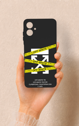 Samsung A06 Uyumlu Off White Desenli Silikon Kılıf