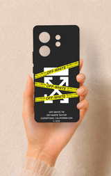 İnfinix Zero 30 Uyumlu Off White Desenli Silikon Kılıf