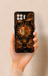 Oppo Reno 4 Lite Uyumlu Mistik Güneş Desenli Silikon Kılıf