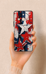 Realme 11 Pro Uyumlu Star Flag Desenli Silikon Kılıf