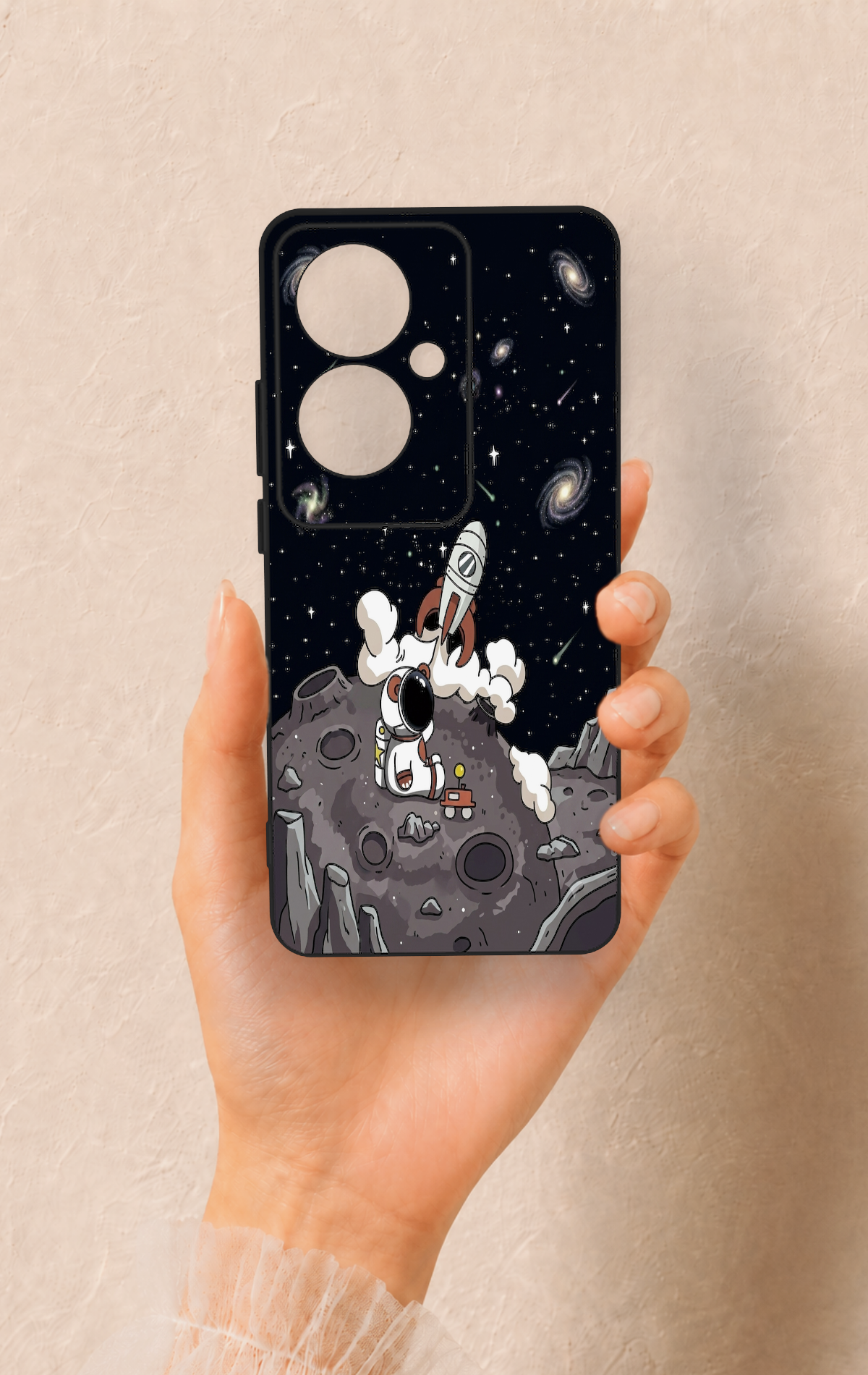 Oppo Reno 11F Uyumlu Uzay Astronot Desenli Silikon Kılıf