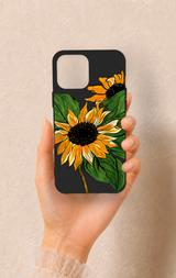 iPhone 12 Pro Max Uyumlu Ay Çiçeği Desenli Silikon Kılıf