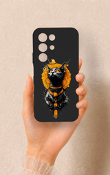 Realme C85 5G Uyumlu Mısırlı Kedi Tanrısı Desenli Silikon Kılıf