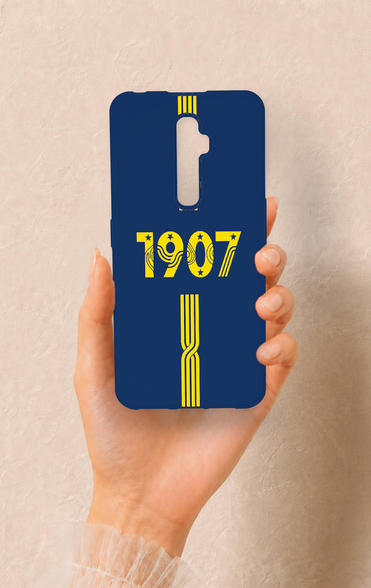 Oppo Reno 2Z Uyumlu 1907 Kemer Desenli Silikon Kılıf