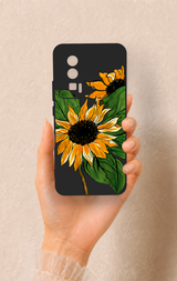 Poco F5 Pro Uyumlu Ay Çiçeği Desenli Silikon Kılıf