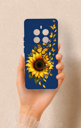 Realme 12 Pro Uyumlu Ayçiçeği Desenli Silikon Kılıf