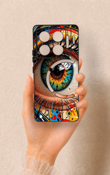 İnfinix Gt 20 Pro Uyumlu Renkli Göz Bebeği Desenli Silikon Kılıf