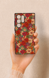 Samsung S22 Ultra Uyumlu Pastel Çiçek Bahçesi Desenli Silikon Kılıf