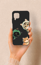 Huawei P40 Lite Uyumlu Kedi Ekibi Desenli Silikon Kılıf