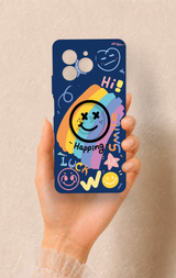Omix X7 Uyumlu Happing Smile Desenli Silikon Kılıf