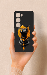 Vivo Y19s Uyumlu Mısırlı Kedi Tanrısı Desenli Silikon Kılıf