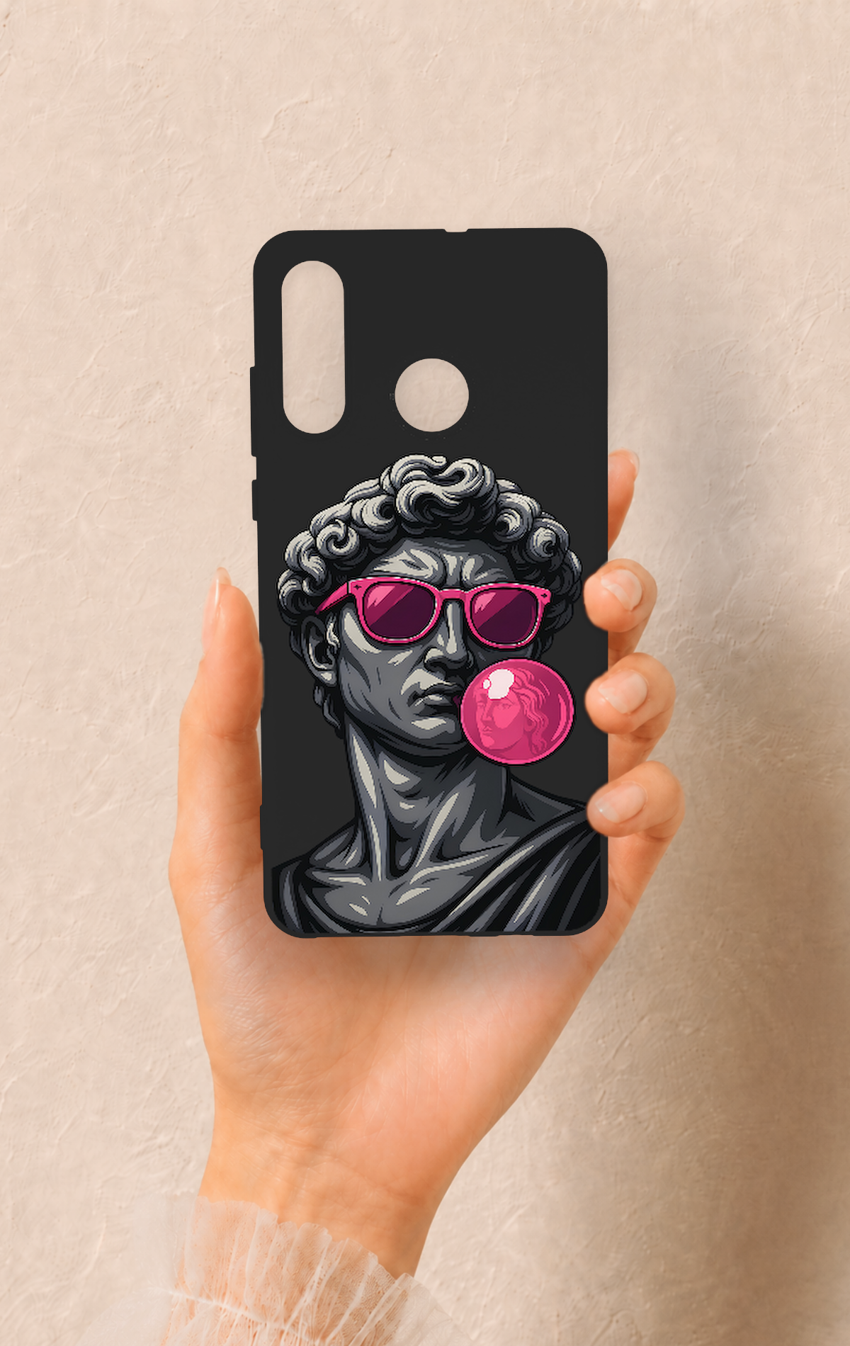 Huawei P30 Lite Uyumlu Pop David Desenli Silikon Kılıf