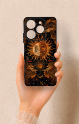 Tecno Spark 10 Pro Uyumlu Mistik Güneş Desenli Silikon Kılıf
