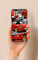 Samsung A12 Uyumlu Kırmızı Supra Desenli Silikon Kılıf