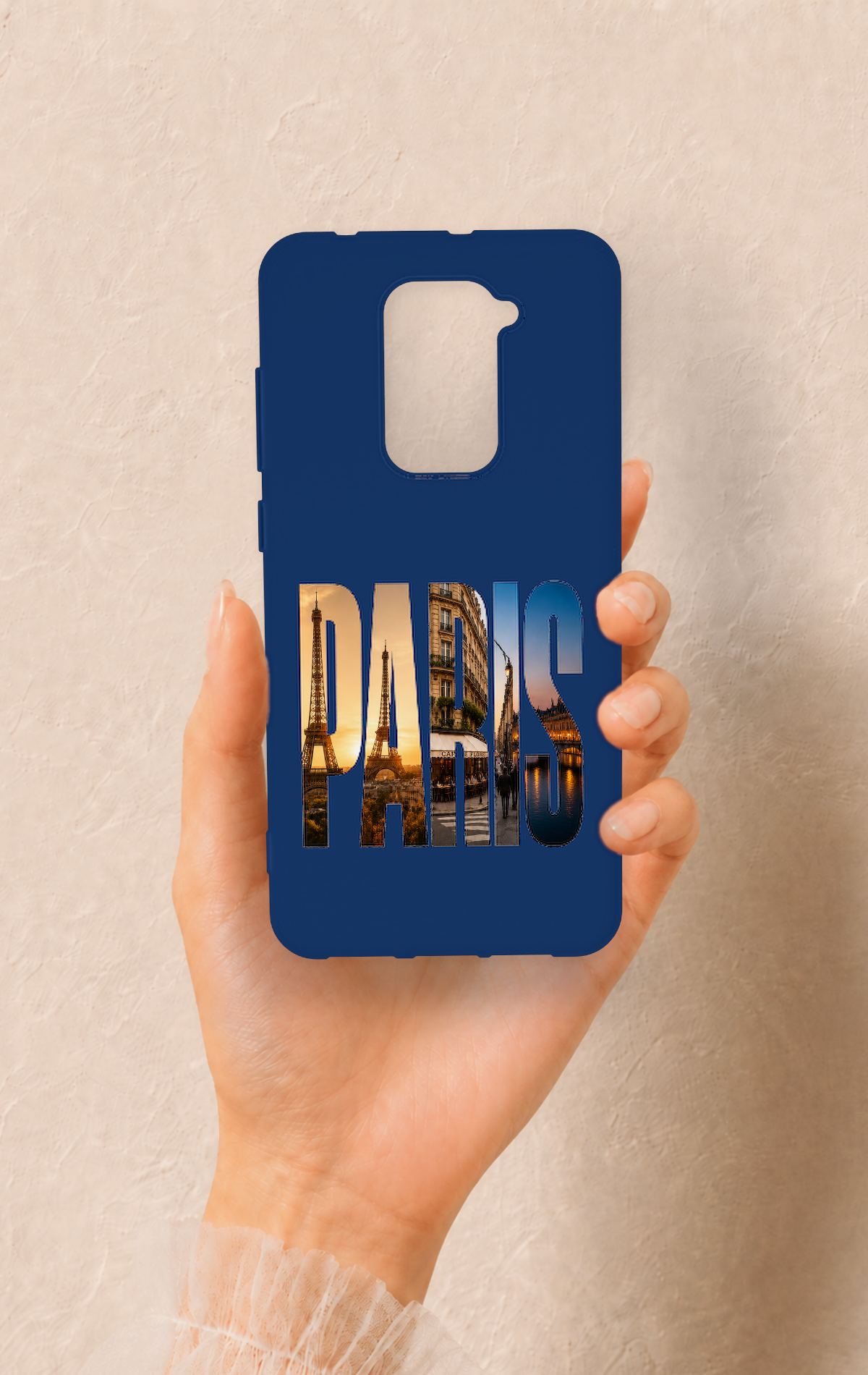 Redmi Note 9 Uyumlu Paris Desenli Silikon Kılıf