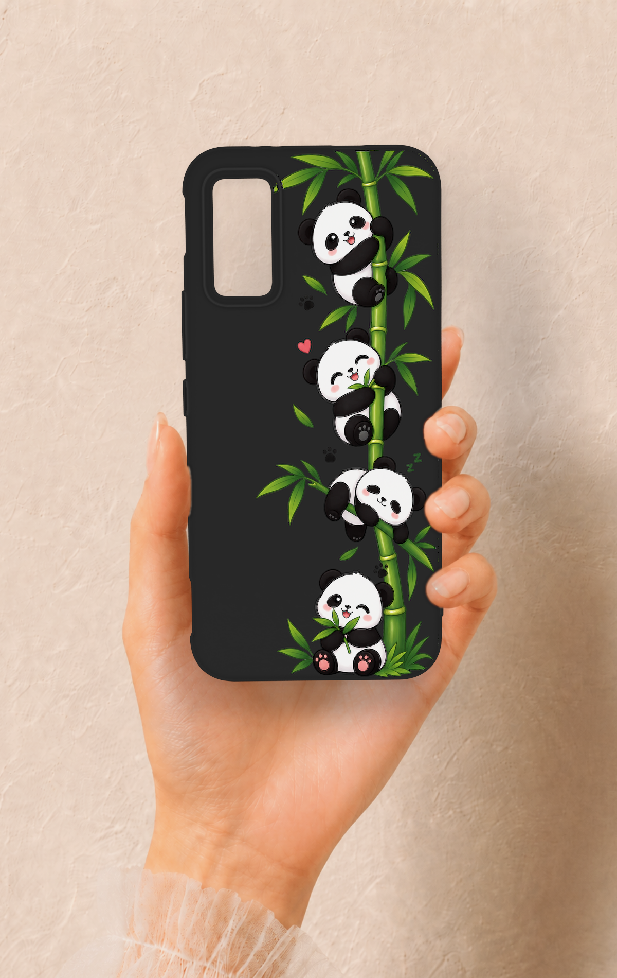 İnfinix Gt 30 Pro Uyumlu Sevimli Panda Bambu Desenli Silikon Kılıf