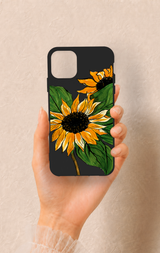 iPhone 11 Pro Max Uyumlu Ay Çiçeği Desenli Silikon Kılıf