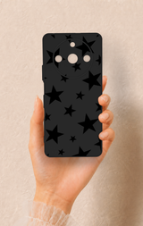 Realme 11 Pro Uyumlu Siyah Star Desenli Silikon Kılıf