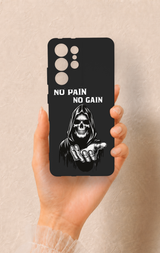 Samsung S21 Ultra Uyumlu No Pain No Gain Desenli Silikon Kılıf