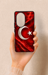 Honor 200 Pro 5G Uyumlu Türk Bayrağı Desenli Silikon Kılıf