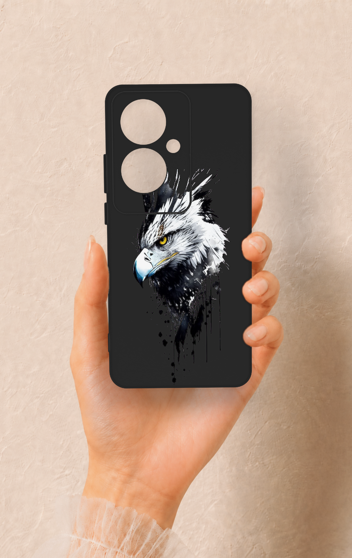 Oppo Reno 11F Uyumlu Bald Eagle Desenli Silikon Kılıf
