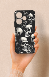 Redmi 13 4G Uyumlu Kuru Kafa Desenli Silikon Kılıf